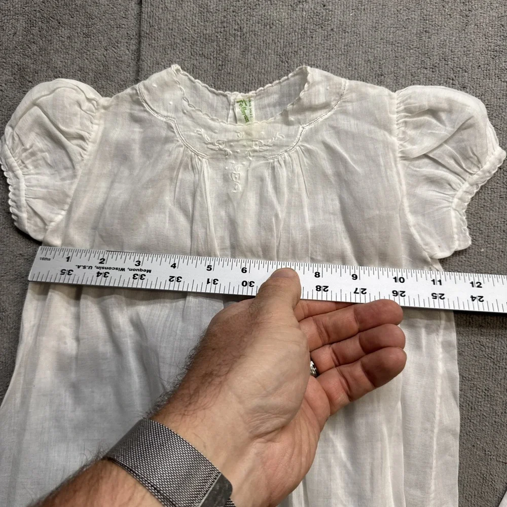 Feltman Brothers Hand Embroidered White Infant Dress Set 2 Piece‎ Heirloom Baby